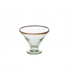 Greenheart Amber Rim Margarita Glass