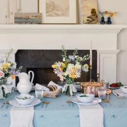 Galley & Fen Fleur Embroidered Tablecloth