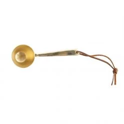Bloomingville Tabletop Brass Scoop With Leather Tie