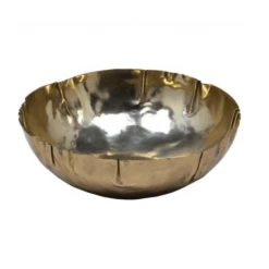 India Handicraft Burnished Gold Bowl