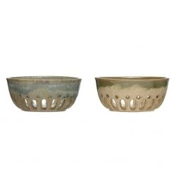 Creative Co-op Stoneware Berry Bowl