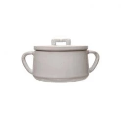 Creative Co-op Capri Stoneware Canister Summer