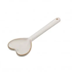 Indaba Ceramic Heart Spoon White Kitchen