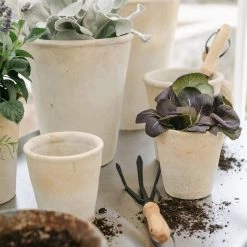 Park Hill Distressed Concrete Pot Summer