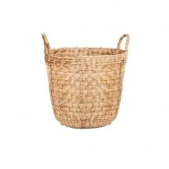 Two's Company Summer Flat Weave Handle Basket