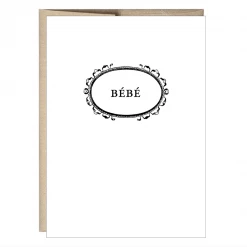 Idea Chic Gifts French Bébé Baby Letterpress Card