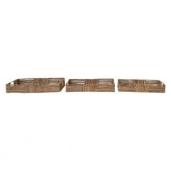 Creative Co-op Kitchen Hand-Woven Bamboo & Jute Tray