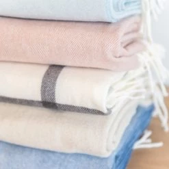 Lands DownUnder Bedding Italian Herringbone Cashmere Throw