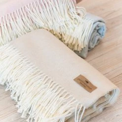 Lands DownUnder Bedding Italian Herringbone Cashmere Throw