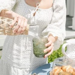 Two's Company Lattice Grass Carafe