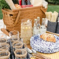 Two's Company Lattice Grass Pitcher Summer