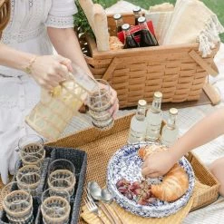 Two's Company Lattice Grass Pitcher Summer