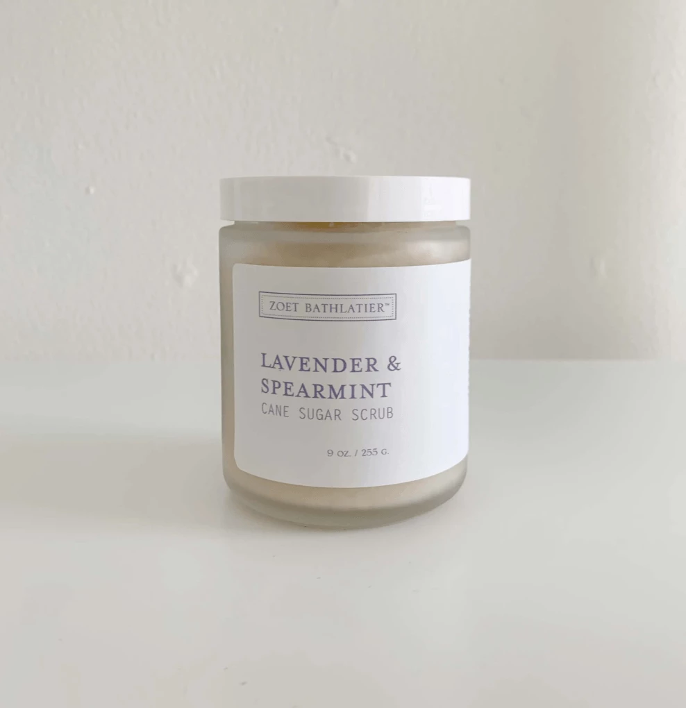 Zoet Bathlatier Apothecary Lavender & Spearmint Cane Sugar Scrub 1 Zoet Bathlatier Apothecary Lavender & Spearmint Cane Sugar Scrub
