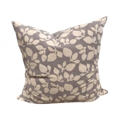 Rustic Loom Leaf Printed Cotton Pillow