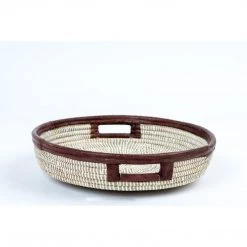 TACKUSSANU SENEGAL Leather Accent Tray