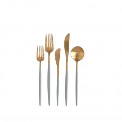 Borrowed Blu Kitchen Luna Gold & Grey Flatware