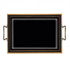 Madison Bay Mairin Black Border Tray Courtney Grow