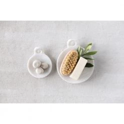 Creative Co-op Marble Dish With Handle Kitchen