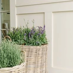 BIDK Home Summer Marcia Rattan Wheel Basket