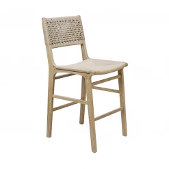 Worlds Away Natural Lucca Counter Stool Summer