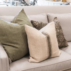 Indaba Pillows Olive Lina Linen Pillow