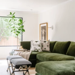 Filling Spaces Pari Olive Block Print Pillow Courtney Grow