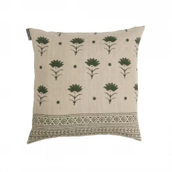 Filling Spaces Pari Olive Block Print Pillow Courtney Grow