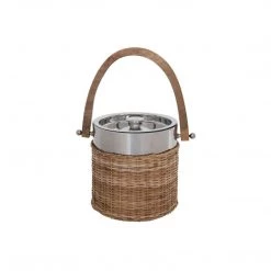 Creative Co-op Rattan Ice Bucket