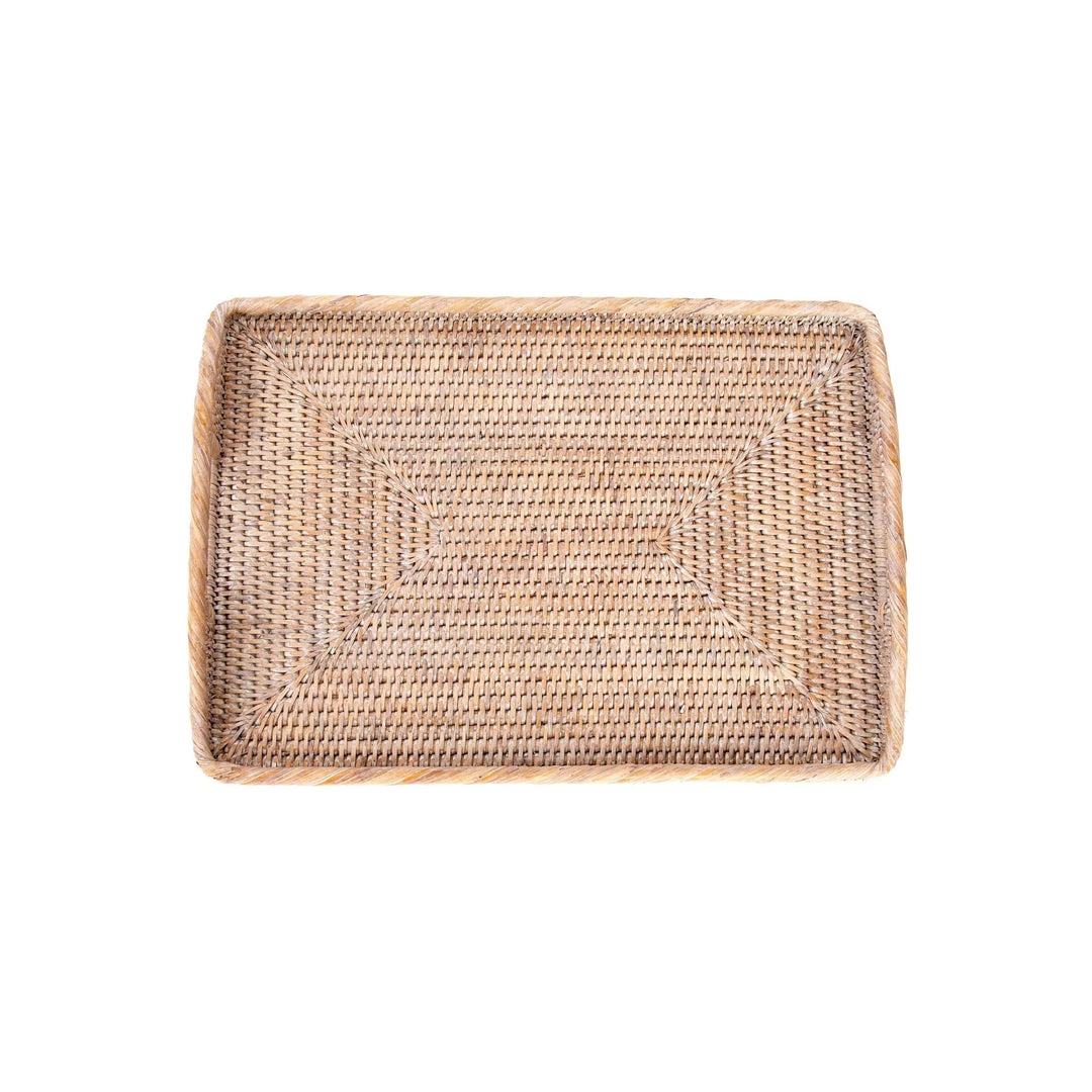 Artifacts Trading Company Rattan Rectangular Serving Tray With High Handles Trays 2 Artifacts Trading Company Rattan Rectangular Serving Tray With High Handles Trays