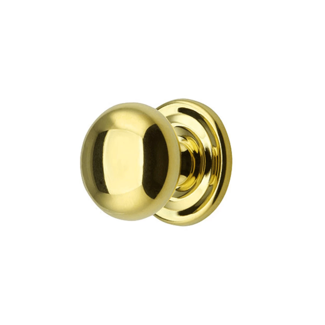 House Of Antique Hardware Round Brass Cabinet Knob With Rosette 1 House Of Antique Hardware Round Brass Cabinet Knob With Rosette