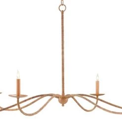 Currey & Company Saxon Rattan Chandelier