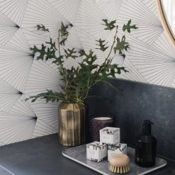 Fog Linen Cake By Courtney Snacktime Striped Linen Tray