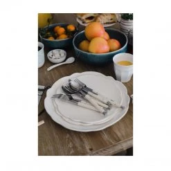 Be Home Kitchen Stainless & White Inlay Flatware Set