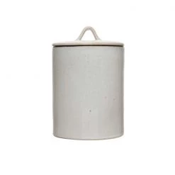 Creative Co-op Stoneware Canister Summer