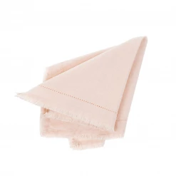 Indaba Table Manners Frayed Napkin In Strawberry