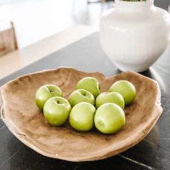 Creative Co-op Teak Wood Bowl Decor