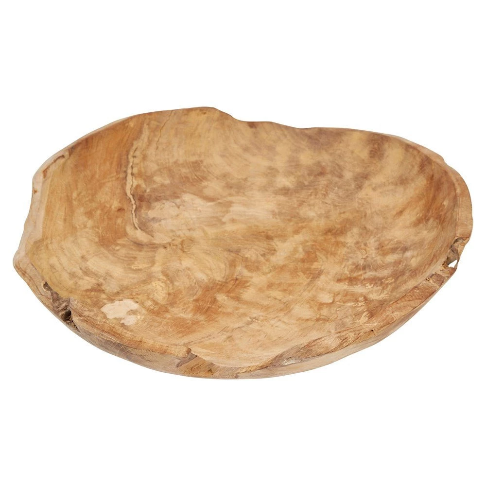 Creative Co-op Teak Wood Bowl Decor 1 Creative Co-op Teak Wood Bowl Decor