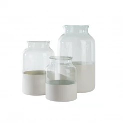 Etu Home White Colorblock Jar Cake By Courtney
