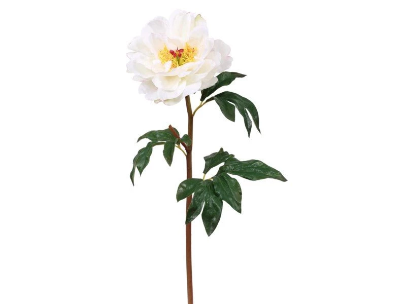 Winward White Faux Peony Branch 1 Winward White Faux Peony Branch