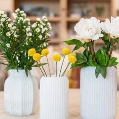 Winward White Faux Peony Branch 5 Winward White Faux Peony Branch