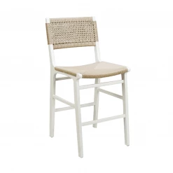 Worlds Away White Lucca Counter Stool