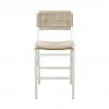 Worlds Away White Lucca Counter Stool