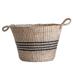 Creative Co-op Decor Woodward Striped Baskets